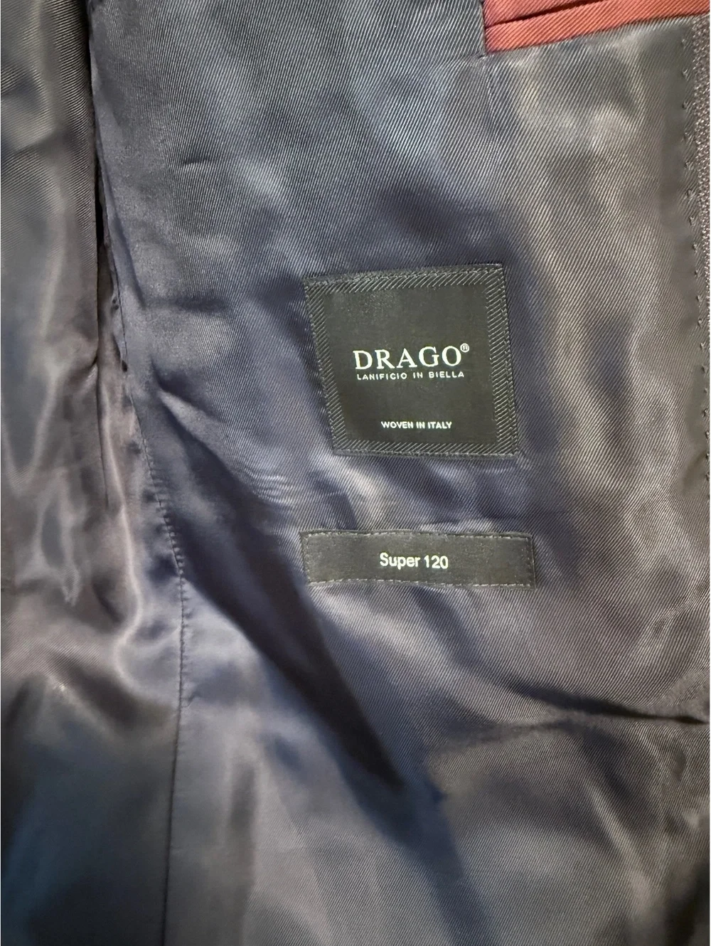 NWOT Hugo Boss Drago Dark Blue Super 120 Virgin Wool Jacket Size 42R